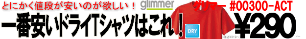イベントや運動会等に大活躍の激安ドライ無地Tシャツ#00300-ACT