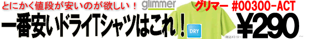 イベントや運動会等に大活躍の激安ドライ無地Tシャツ#00300-ACT